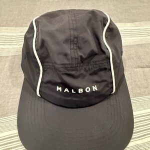 Malbon Black Cap with White Trim